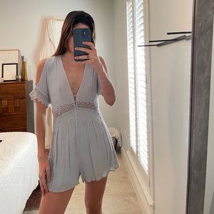 Lush Light Blue Romper